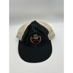 VTG 1979s Indy 500 Pace Car Trucker Hat M/L Black Mesh Snapback Sportswear USA